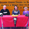Limon High School senior Kornelia Florek signed a letter of intent this week to play softball for the Hastings Broncos in Nebraska.  Kornelia plans to study Pre-Chiropractor.  Seated with her are her mother Stella Florek and Coach Jaklich.
