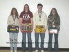 Winners (l-r) McKenna Murphy Class III, Teal Schmidt Overall, TJ Eurich Class II, Hayden Fox Class I